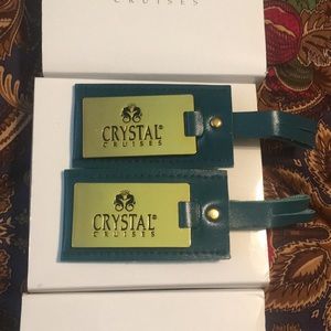 Pair of Crystal Cruises ID tags